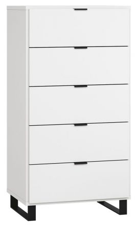 Chiflero 30 chest of drawers, Colour: White - Measurements: 122 x 63 x 47 (h x w x d)