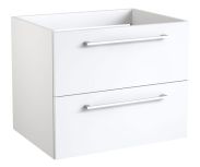 Vanity unit Rajkot 02 with siphon cut-out, colour: Glossy White - 50 x 59 x 45 cm (H x W x D)