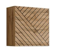 Wall cabinet Kongsvinger 03, color. Wotan oak - Dimensions: 60 x 60 x 30 cm (H x W x D), with two compartments