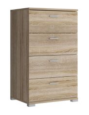 Chest of drawers in modern style Lowestoft 08, Colour: Sonoma Oak - Measurements: 85 x 50 x 40 cm (H x W x D).