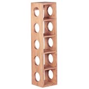 Wine rack for 5 bottles, color: acacia - Dimensions: 70 x 15 x 15 cm (H x W x D), each rack is unique