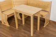 Table solid pine solid wood natural Junco 226A (square) - 50 x 80 cm