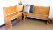 Corner bench solid pine solid wood alder Junco 243 - Dimensions: 85 x 110 x 150 cm (H x W x L)