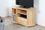 TV cabinet solid pine solid wood natural Junco 201 - Dimensions: 60 x 96 x 48 cm (H x W x D)