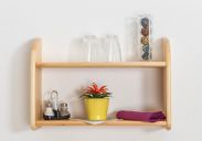 Hanging shelf / wall shelf solid pine solid wood natural 015 - Dimensions 41 x 60 x 20 cm (H x W x D)