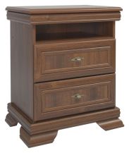 Bedside table Sentis 28, Colour: Dark Brown - 68 x 58 x 40 cm (h x w x d)