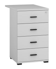 Add-on chest of drawers for Toivala desk, color: light grey - Dimensions: 75 x 46 x 68 cm (H x W x D), with 4 drawers