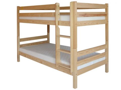 Children's bed / bunk bed solid pine natural 121 - Dimensions 90 x 200 cm, divisible