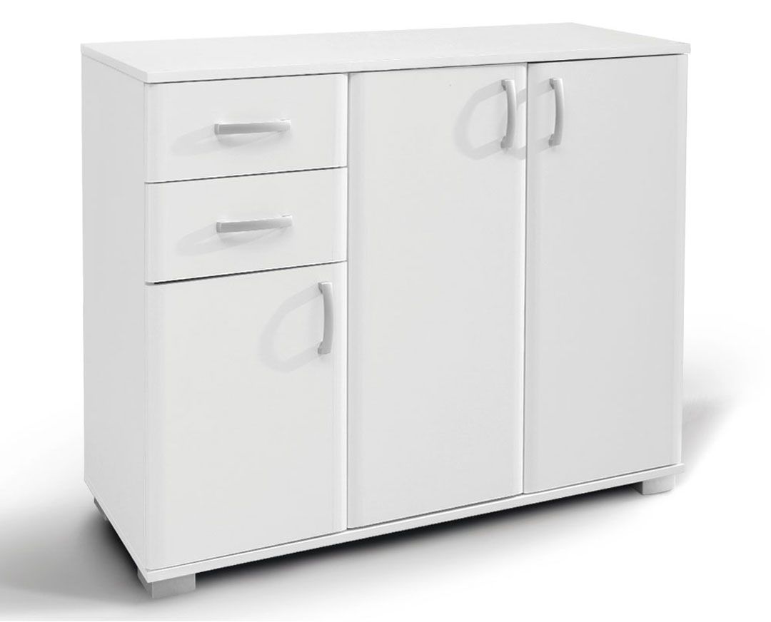 Chest of drawers Potes 12, Colour: White - 95 x 113 x 37 cm (H x W x D)