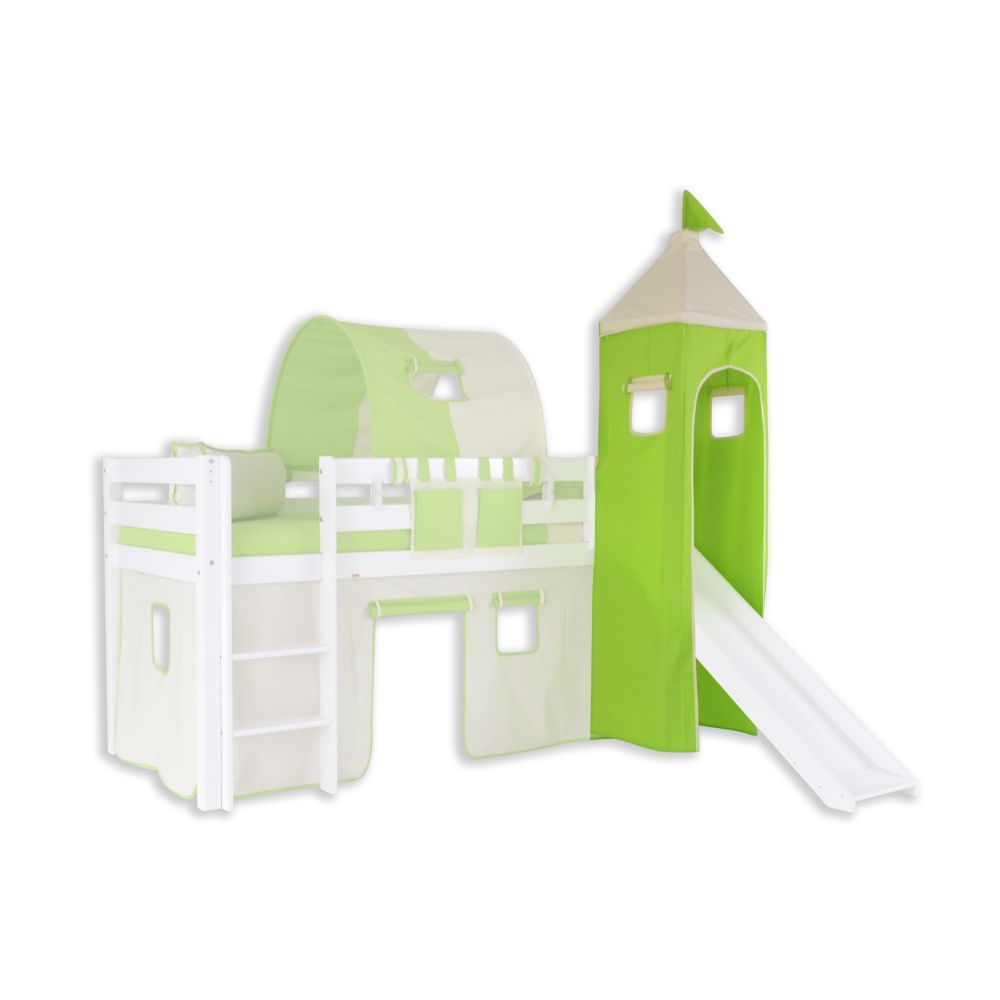 Tower fabric set - Color:Green/beige