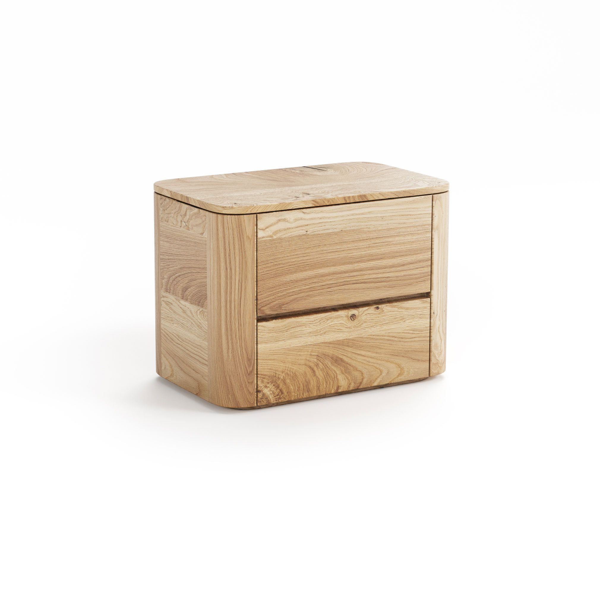 Massana 06 oiled solid oak bedside cabinet - Dimensions: 60 x 45 x 38 cm (H x W x D)