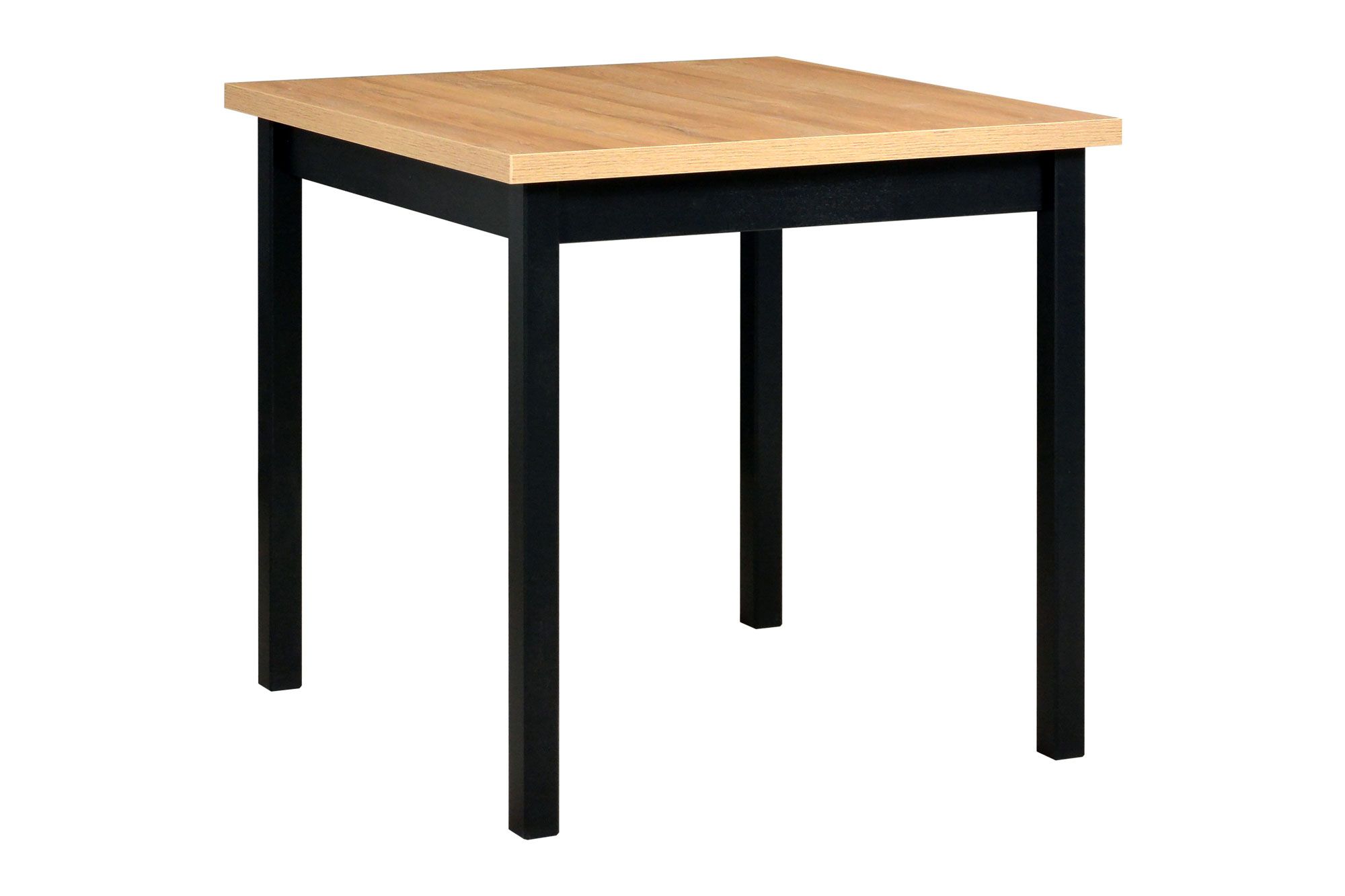 LIGA dining room table in black/oak, square shape, scratch-resistant laminate top, dimensions 80 x 80 (W x D), table top height 32 mm