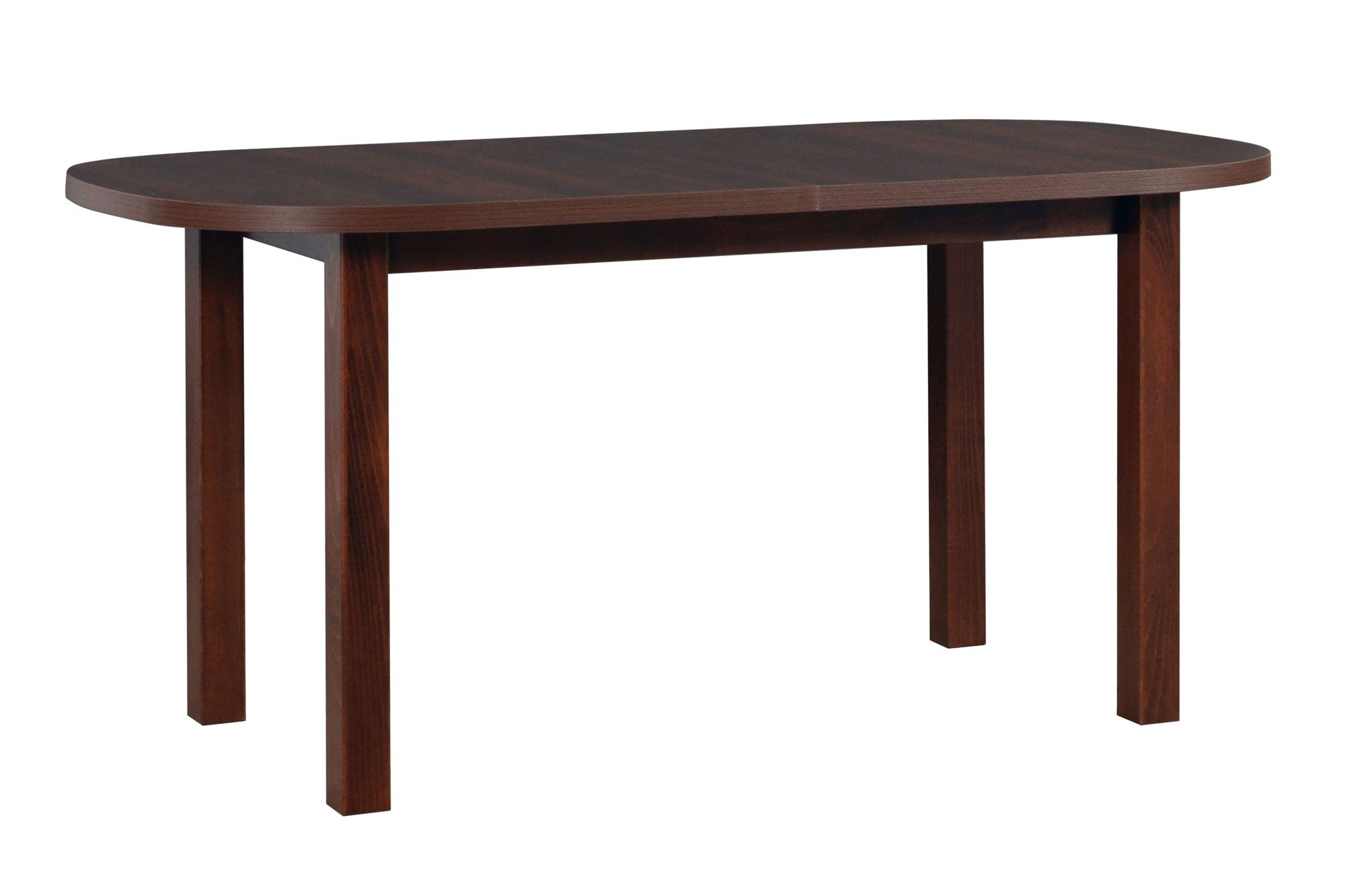 MARITE dining room table in walnut look, dimensions 80 x 160/200 (W x D), scratch-resistant laminated table top, wooden legs, rounded look, high strength