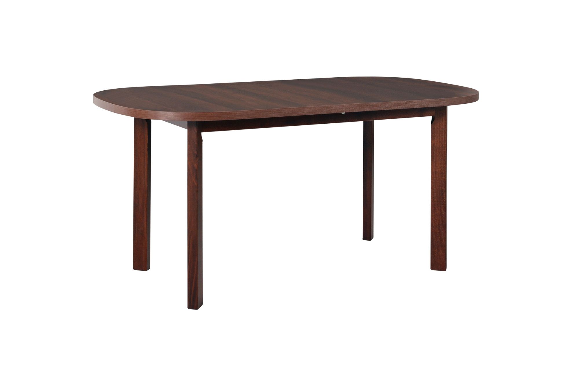 AGRA dining table in walnut color, dimensions 80 x 160/200 (W x D), laminated table top, wooden legs, easy to combine, table top height of 32 mm