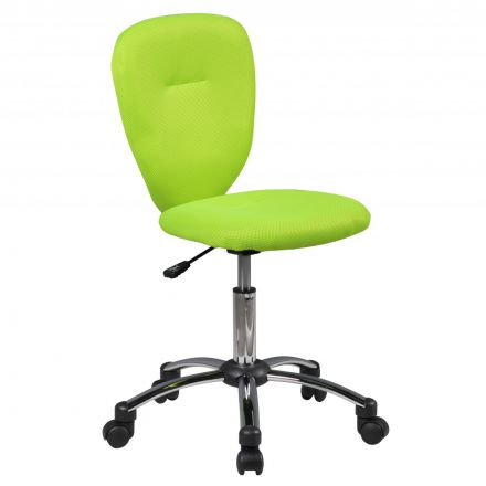 Children's and youth swivel chair Apolo 71, color: green / chrome, suitable from 120 - 160 cm
