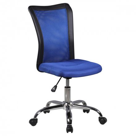 Children's room chair Apolo 77, color: blue / black / chrome, suitable from 120 - 160 cm