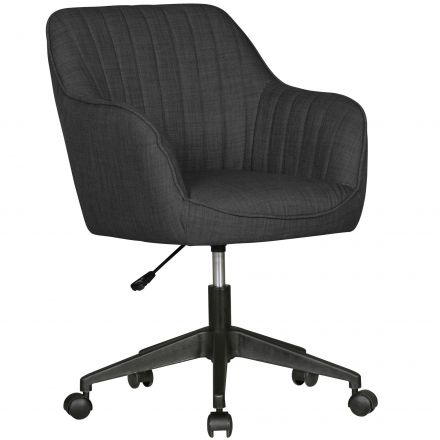 Swivel chair in modern design Apolo 100, color: anthracite, lavishly upholstered
