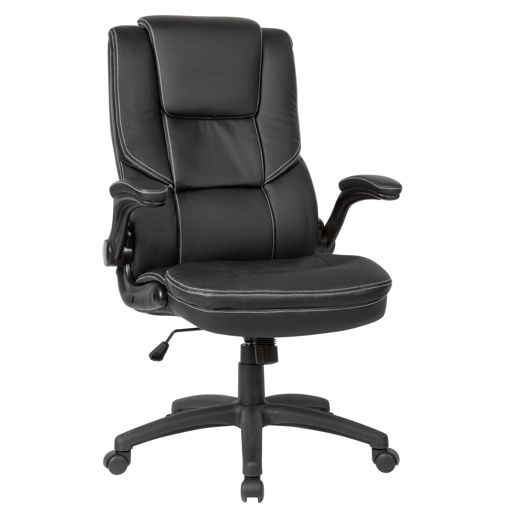 Sturdy office chair Apolo 104, color: black / silver, height-adjustable headrest