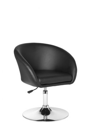 Apolo 132 swivel lounge chair, color: black / chrome, with comfortable seat