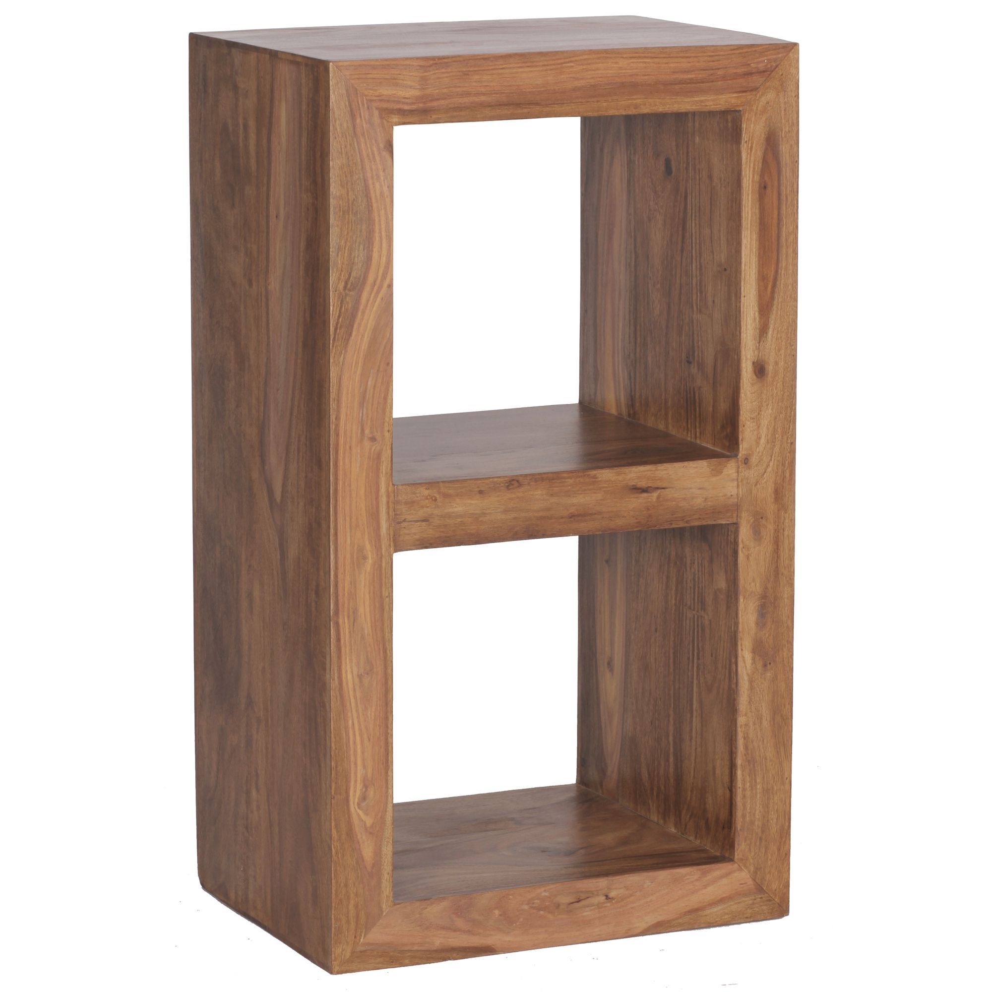 Small standing shelf made of Sheesham solid wood Apolo 151, color: Sheesham stained, handcrafted - Dimensions: 88 x 50 x 35 cm (H x W x D)