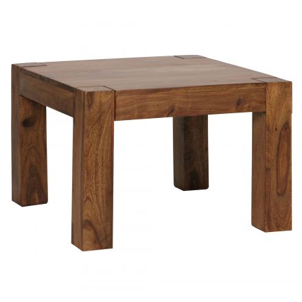 Coffee table made of Sheesham solid wood Apolo 160, color: Sheesham - Dimensions: 40 x 60 x 60 cm (H x W x D), with unique wood grain