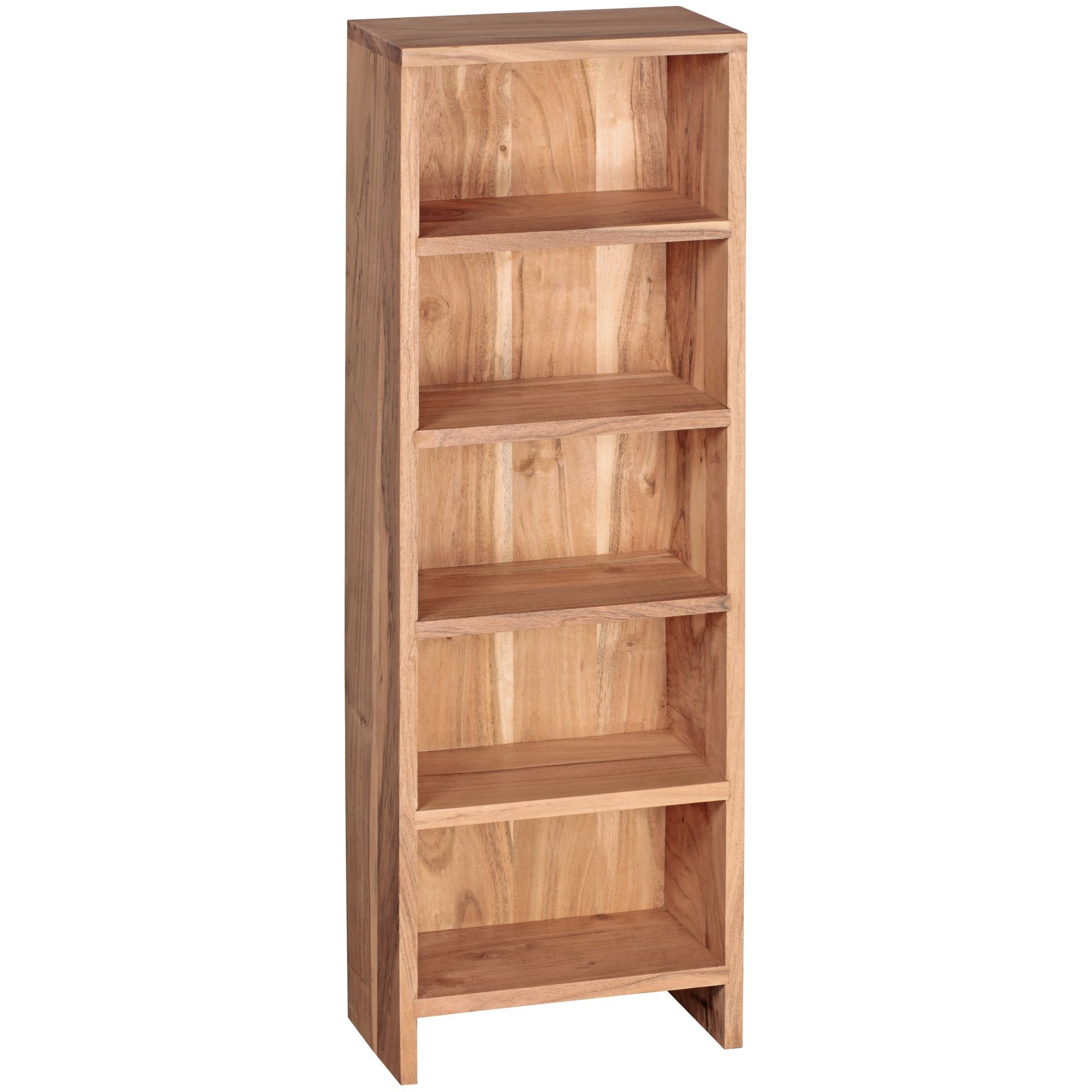 CD shelf suitable for approx. 100 CDs, color: Sheesham - Dimensions: 90 x 30 x 17 cm (H x W x D), with unique grain