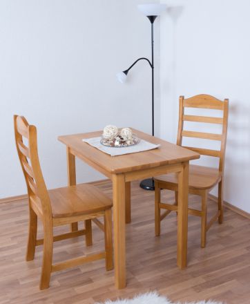 Table solid pine solid wood alder Junco 227A (angular) - 90 x 60 cm (W x D)