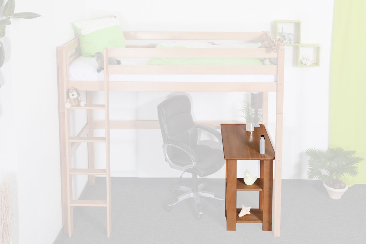 Desk Dominik solid beech wood natural for loft bed Dominik