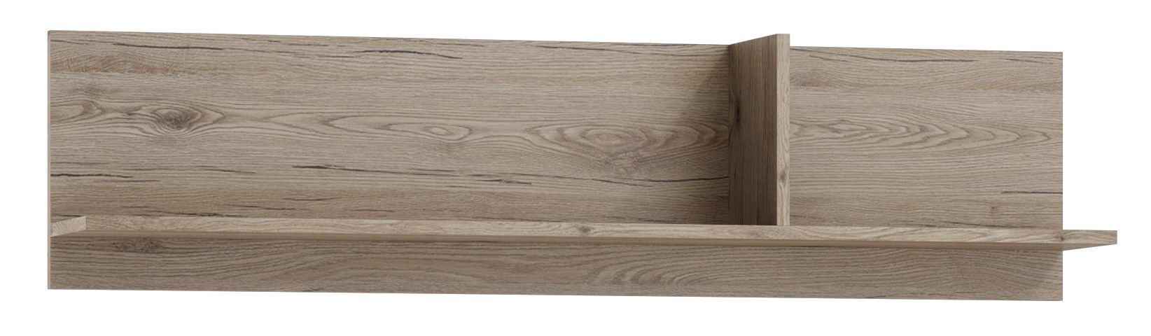 Hanging shelf / wall shelf Kavieng 15, colour: oak - Measurements: 30 x 125 x 21 cm (H x W x D)