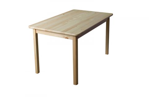Table solid pine solid wood natural 001 (angular) - Dimensions 100 x 70 cm (W x D)