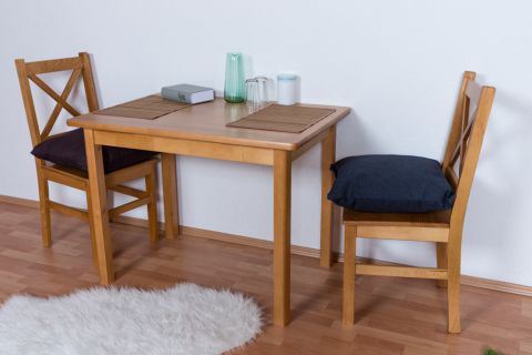 Table solid pine solid wood alder Junco 228A (angular) - 70 x 100 cm (W x D)