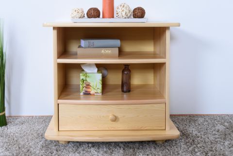 TV cabinet solid pine solid wood natural Junco 199 - Dimensions: 66 x 72 x 43 cm (H x W x D)
