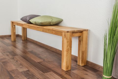 Wooden Nature 132 solid oak bench - 200 x 33 cm (L x W)