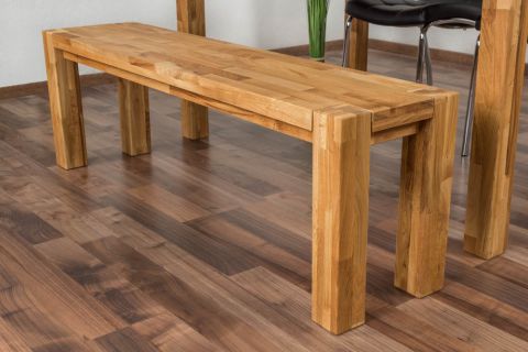Wooden Nature 133 solid oak bench - 140 x 33 cm (L x W)
