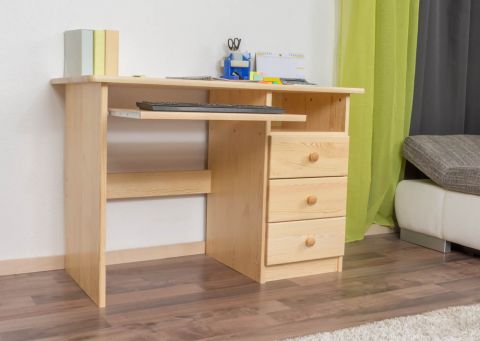 Desk solid pine solid wood natural Junco 189 - Dimensions 75 x 110 x 55 cm (H x W x D)