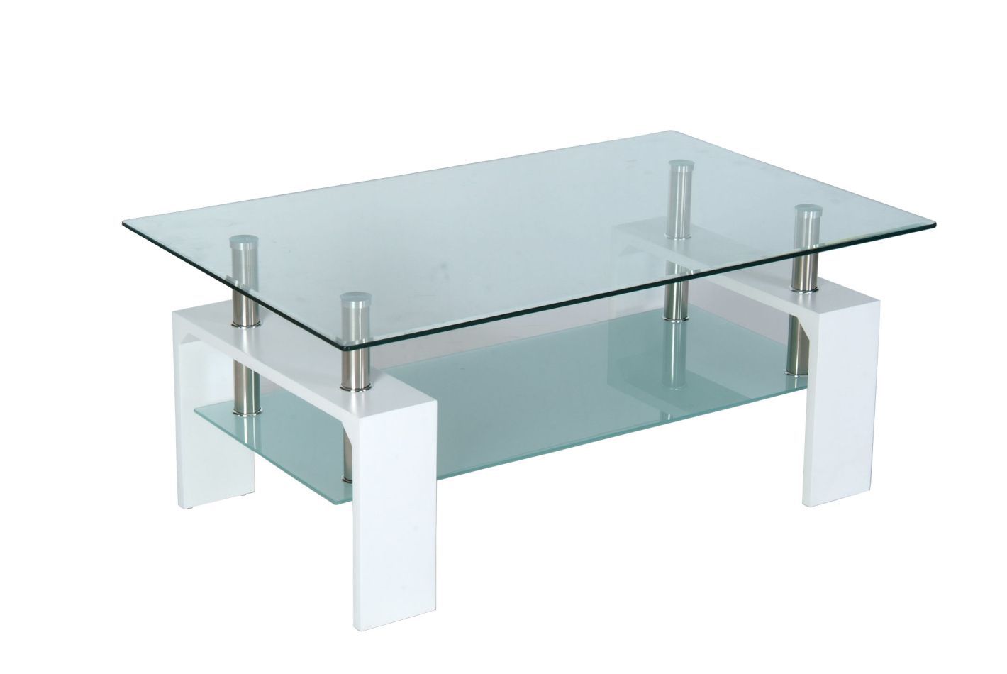 Coffee table Dakoro 69, Colour: White - Measurements: 45 x 100 x 63 cm (H x W x D)