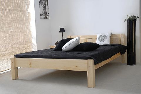 Single bed / guest bed solid pine wood natural A1, incl. slatted frame - dimensions 140 x 200 cm