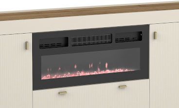 Electric fireplace for Barbe chest of drawers, 1400W-1600W, 16-28°