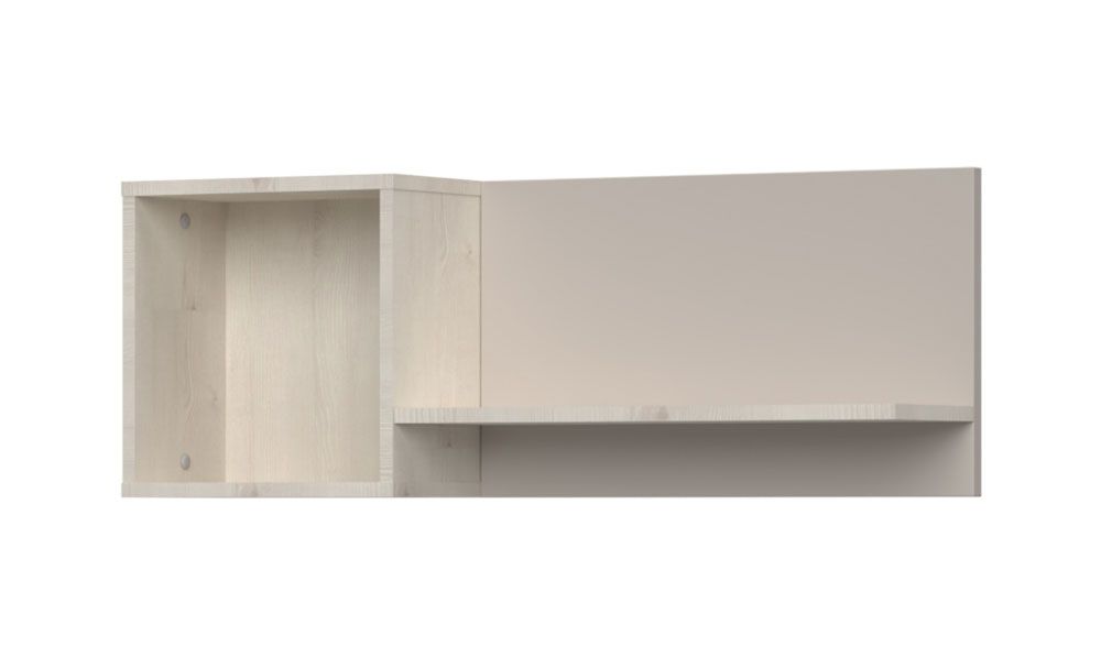 Children's room / youth room - wall shelf Peter 13, color: pine white / beige, dimensions: 35 x 95 x 20 cm, practical storage space