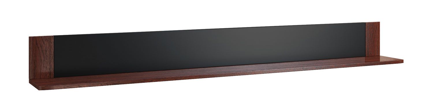 Long wall shelf / hanging shelf Krasno 15, made of solid oak wood, easy to assemble, dimensions: 20 x 182 x 22 cm, with one shelf, timeless design, for living room