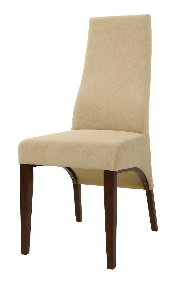 Dining chair with Krasno 42 eco-leather, solid oak, upholstery: wave springing, dimensions: 103 x 44 x 43 cm, seat height: 49 cm