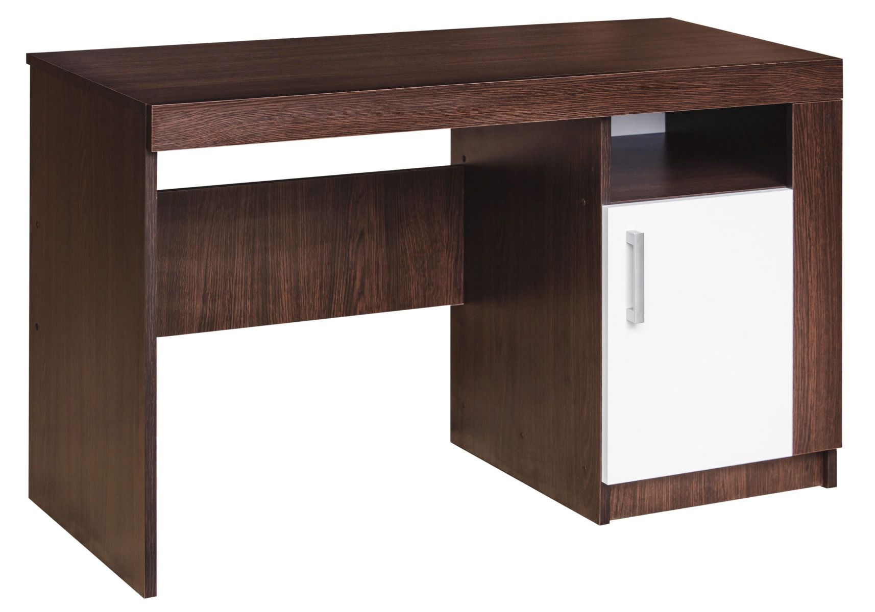 Desk Ezeiza 01, Colour: Wenge / White - 75 x 120 x 53 cm (h x w x d)