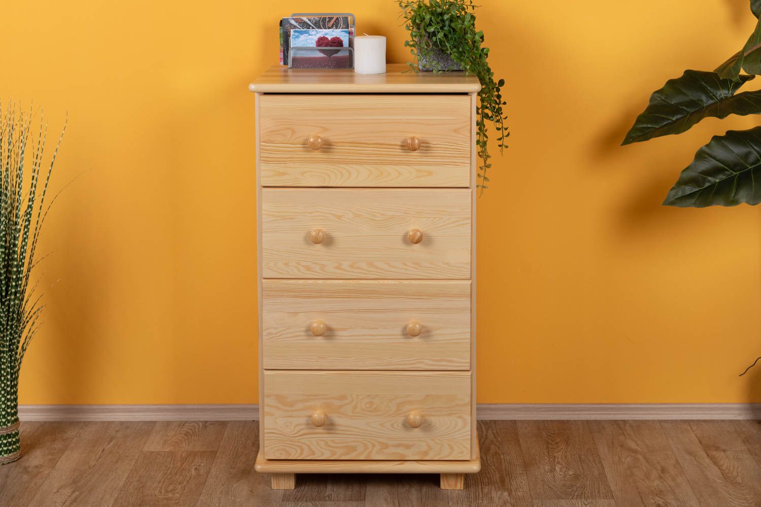 Chest of drawers solid pine solid wood natural 034 - Dimensions 100 x 55 x 47 cm (H x W x D)