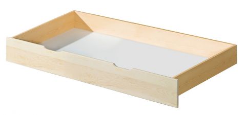 Drawer for youth bed Milo 37, color: natural, solid - 20 x 75 x 150 cm (H x W x L)