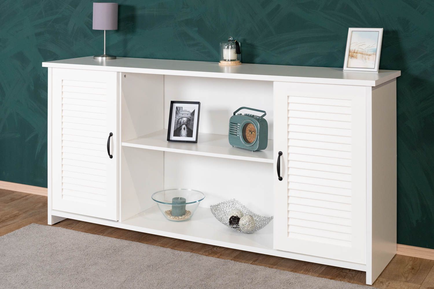 Dresser Badus 04, colour: white - 82 x 169 x 44 cm (H x W x D)