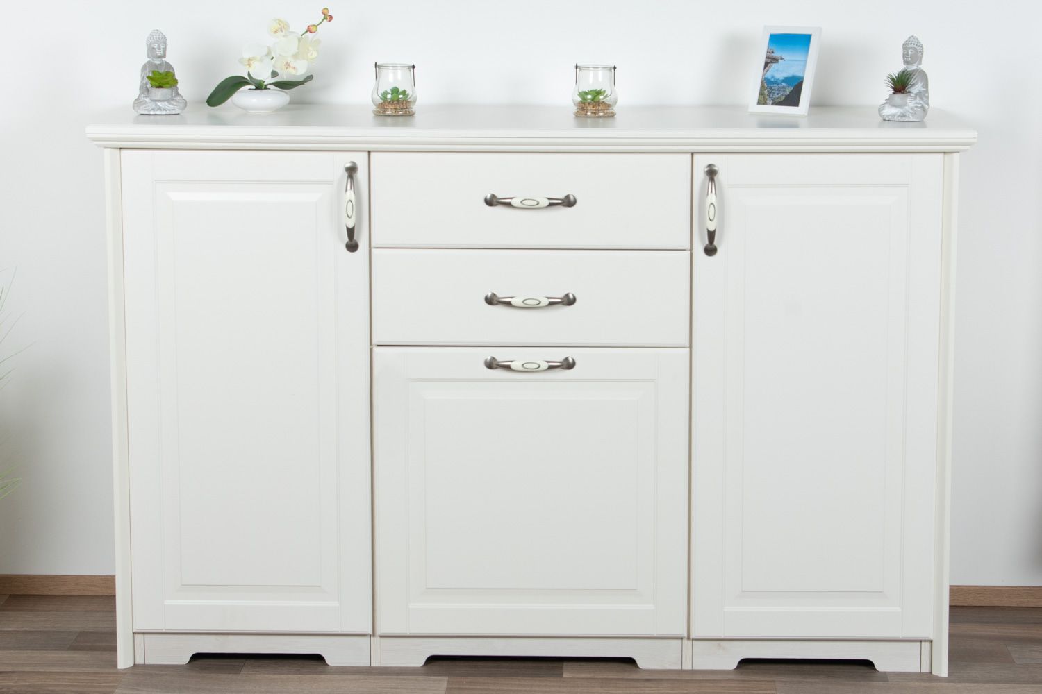 Chest of drawers Falefa 10, Colour: ivory - 102 x 159 x 49 cm (H x W x D)