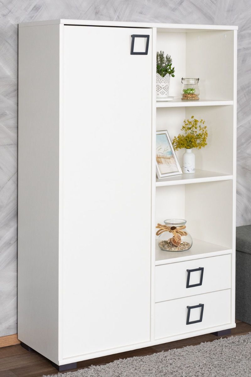 Children's room - Benjamin 26 chest of drawers, color: white - Dimensions: 134 x 86 x 37 cm (H x W x D)