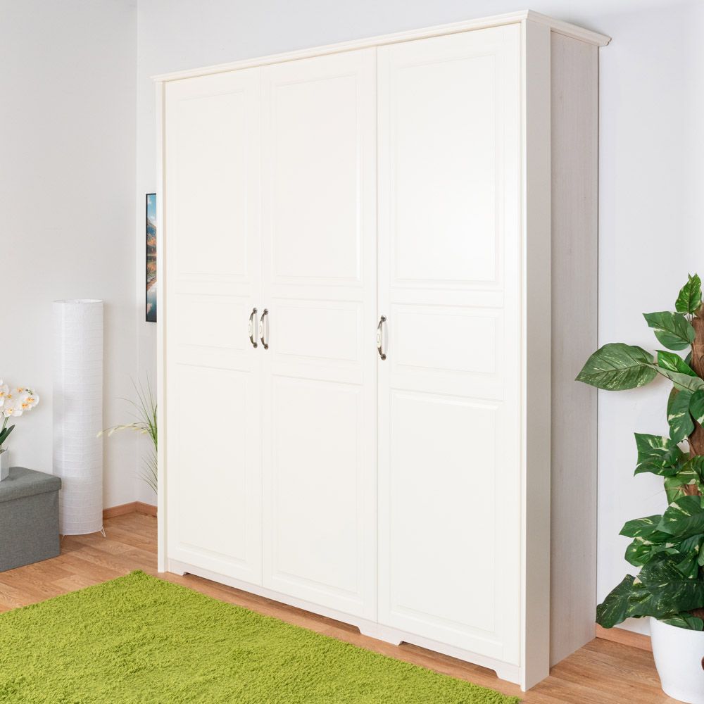 Hinged door closet / closet Falefa 18, Colour: ivory - Measurements: 224 x 191 x 58 cm (H x W x D).