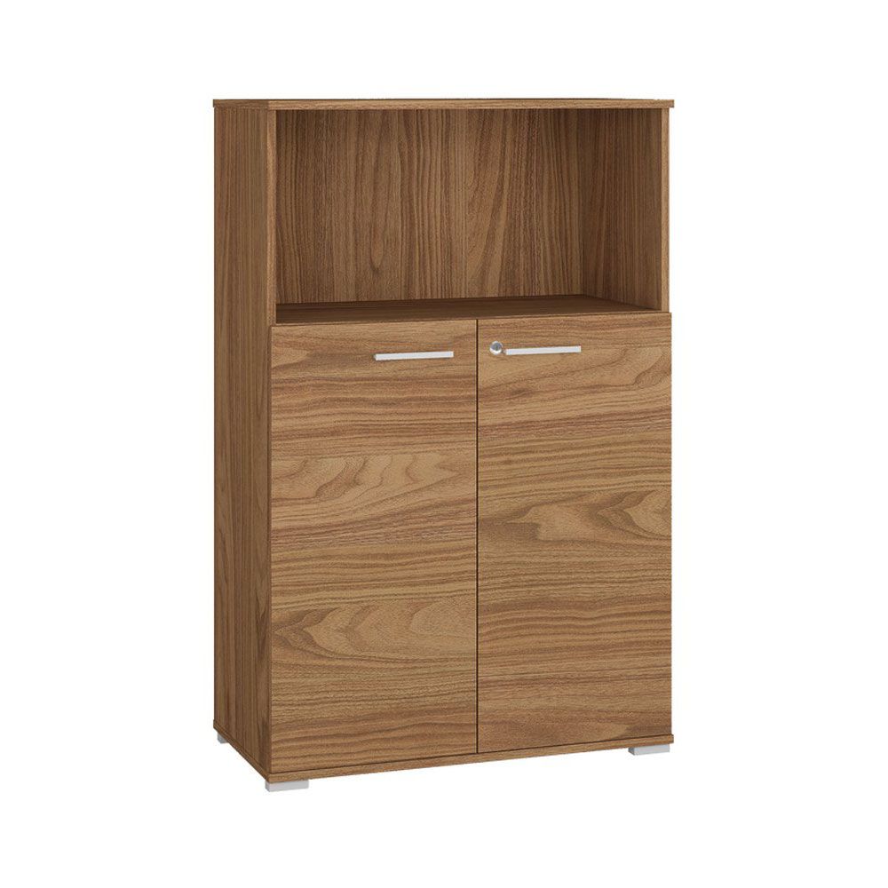 Chest of drawers Tapachula 10, Nut Colours - Measurements: 123 x 79 x 40 cm (h x w x d), with 2 doors and 3 compartments