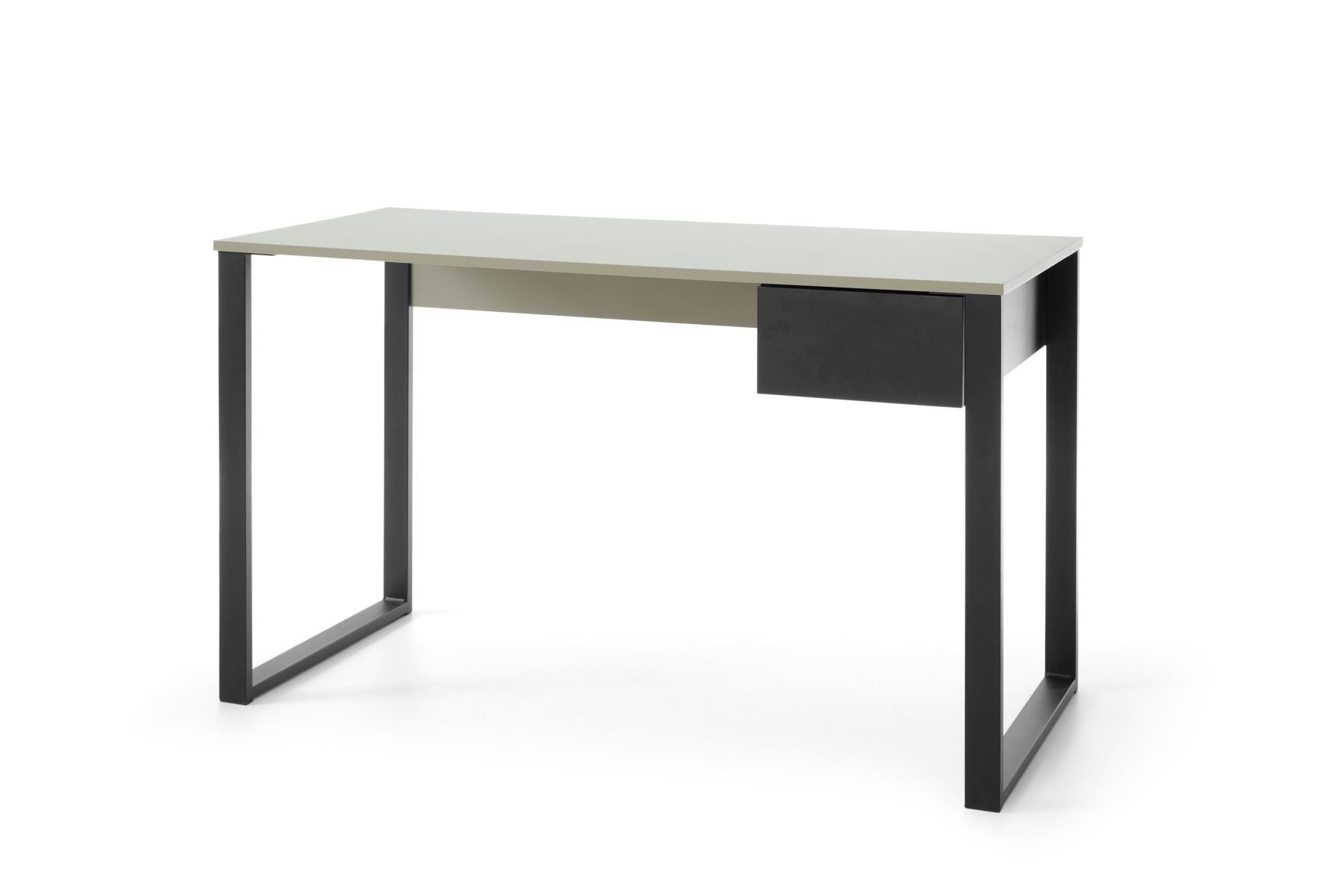 Authie 09 desk, mint green / black, 75 x 125 x 56 cm, with 1 practical drawer, ABS edges, plenty of storage space, quick and easy assembly